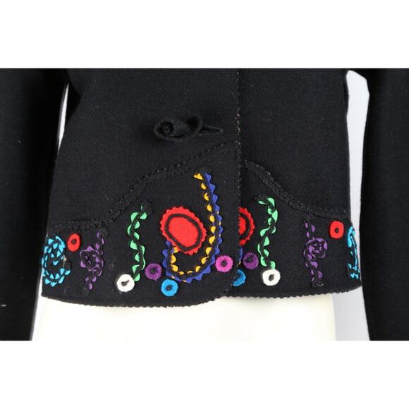 Patchwork Collared Button Down Short Size XS by CINDY OWINGS Designs jacket - Picture 7 of 9